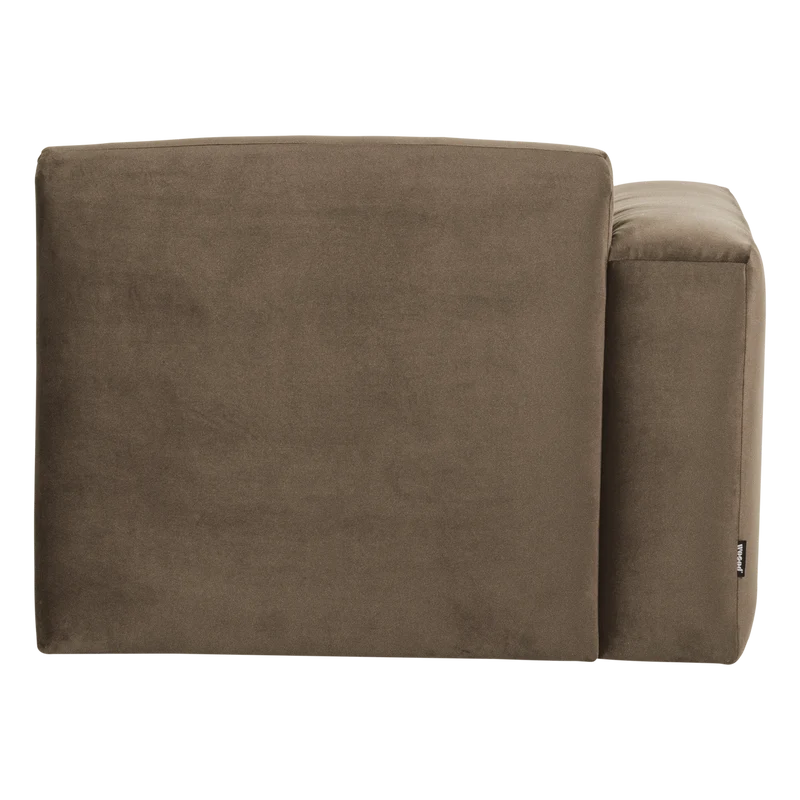 Mojo Base 1-Sitzer-Element Armlehne links Samt Taupe