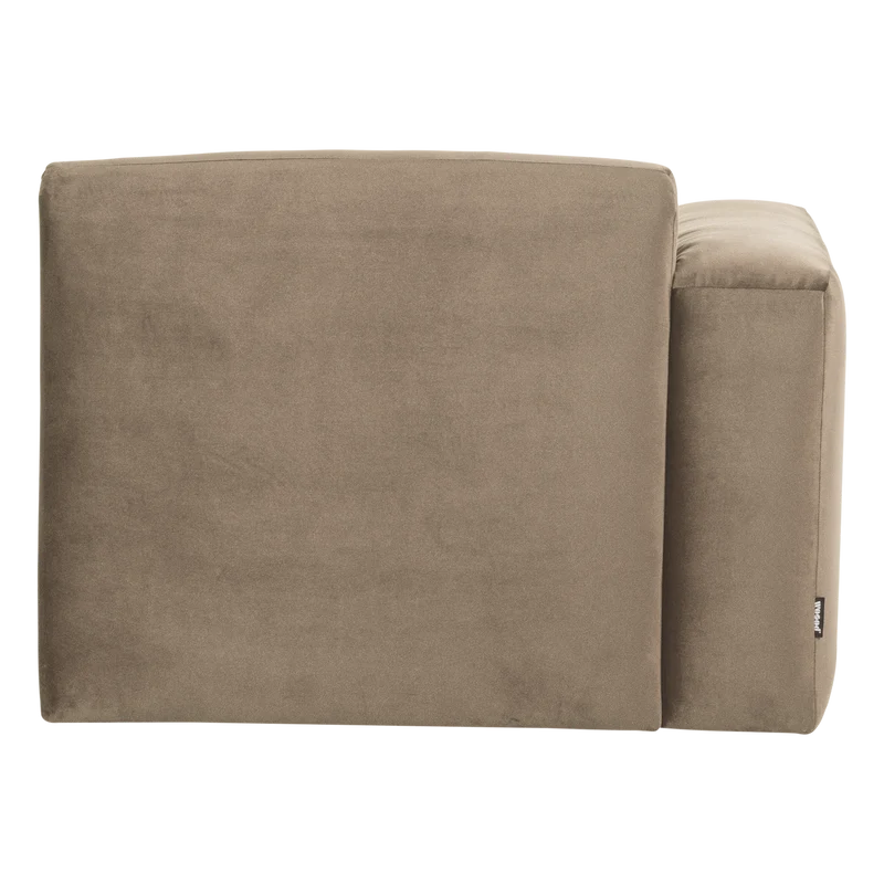 Mojo Base 1-Sitzer-Element Armlehne links Samt Khaki