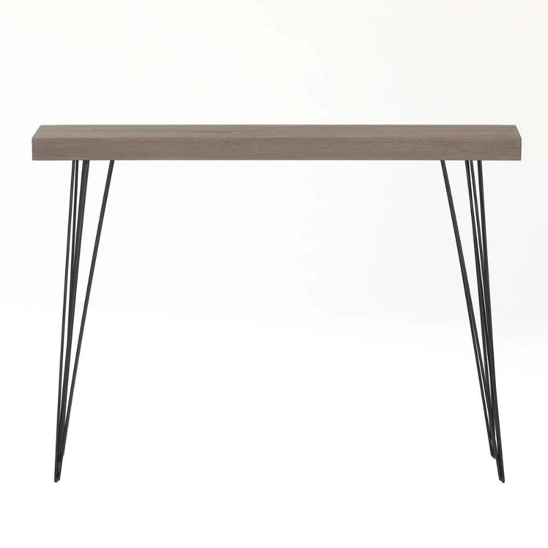 Design Konsole GRIGIO 110cm hellgrau Eichen-Optik Metallgestell