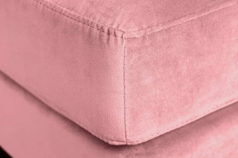 Moderner Hocker COMFORT 80cm alt-rosa Samt Taschenfederkern