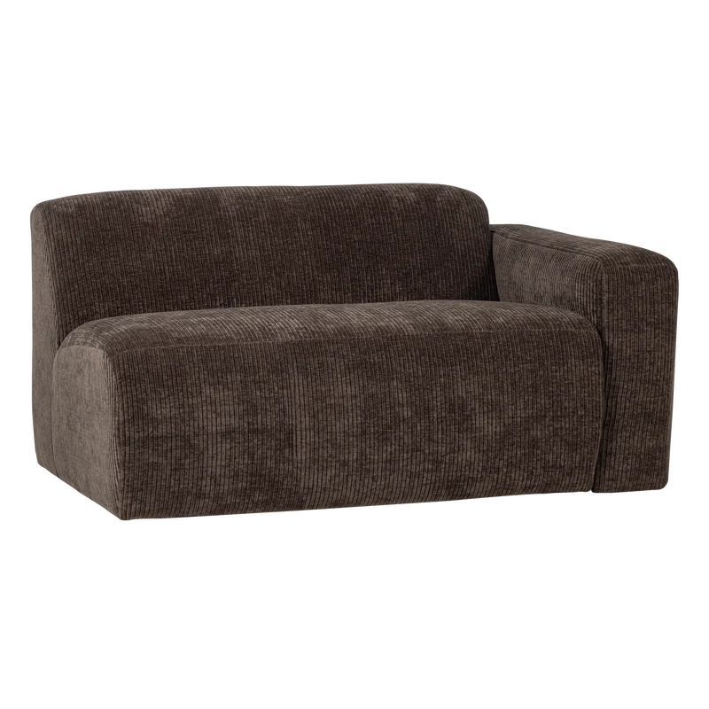 Mojo Base 1,5-Sitzer-Element Armlehne rechts rib Braun
