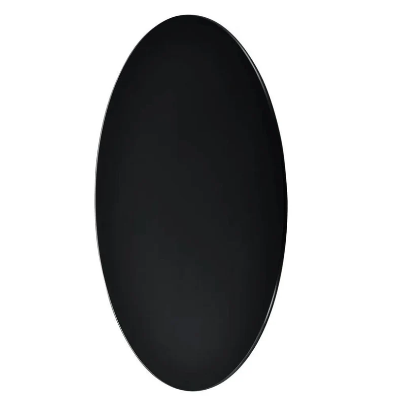 Glasplatte TERRY 90cm schwarz 8mm rund gehärtetes Glas