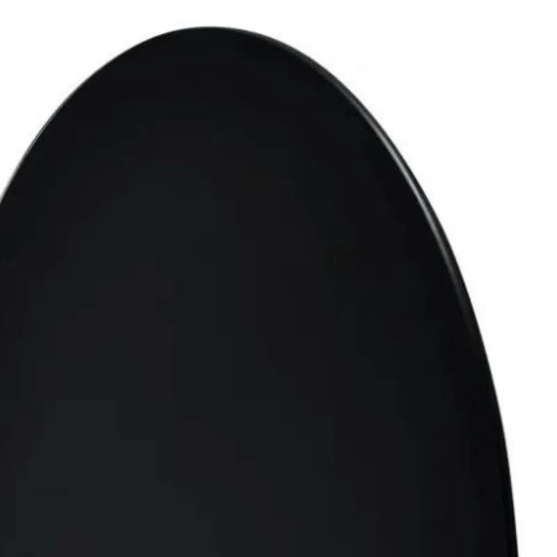 Glasplatte TERRY 70cm schwarz 8mm rund gehärtetes Glas