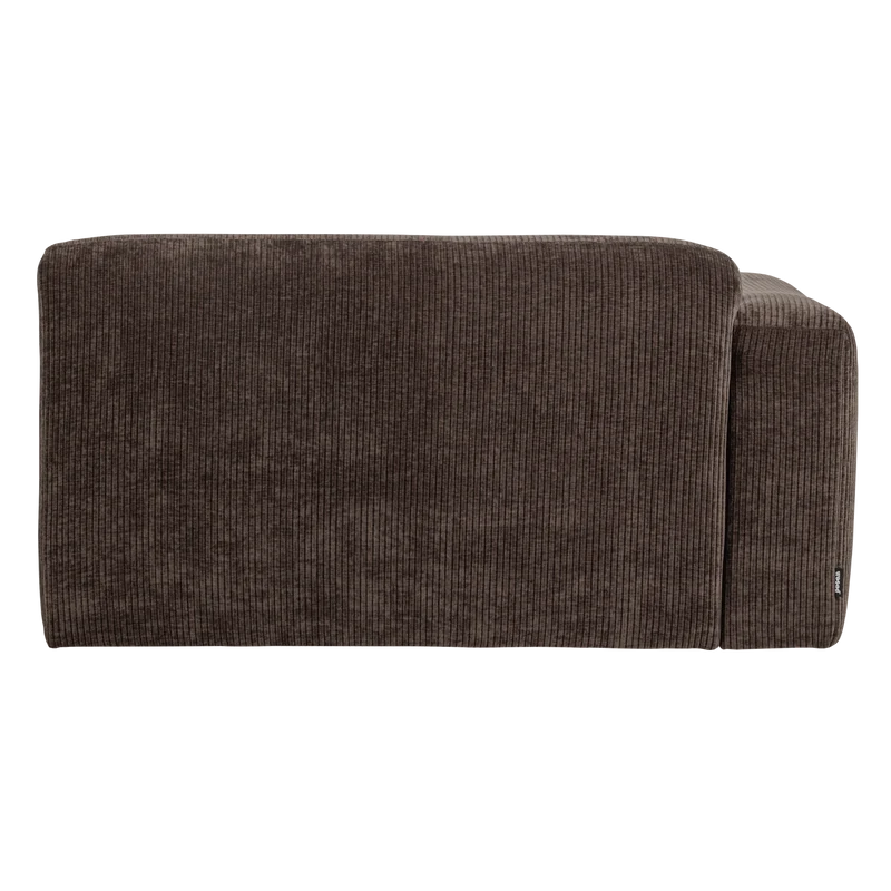 Mojo Base 1,5-Sitzer-Element Armlehne links gerippt Braun