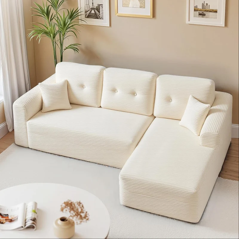 Ecksofa – Modulares Schlafsofa – 244 cm breit – mit Chaiselongue rechts