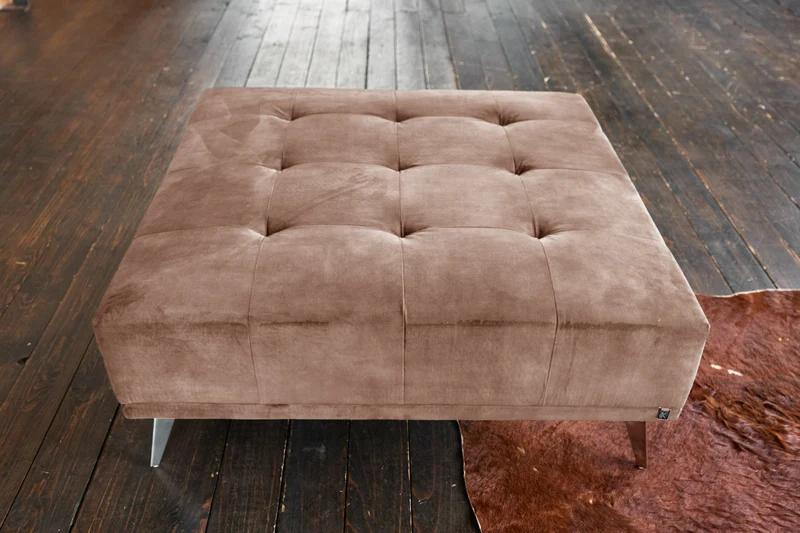 KAWOLA Hocker WIOLO velvet taupe