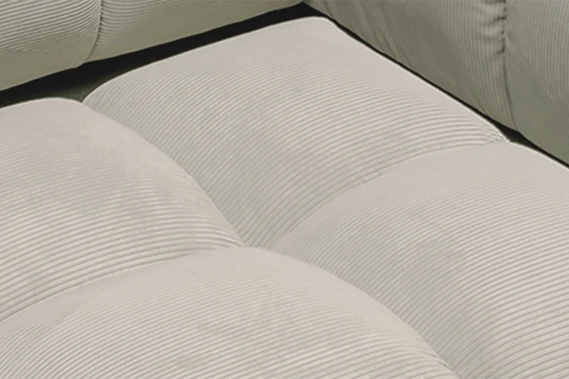 KAWOLA Polsterhocker VIVIEN Hockerbank Feincord beige