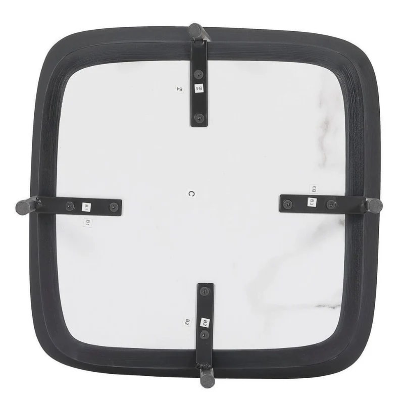 Design Beistelltisch MARMOL 55cm weiss-schwarze Marmor-Optik