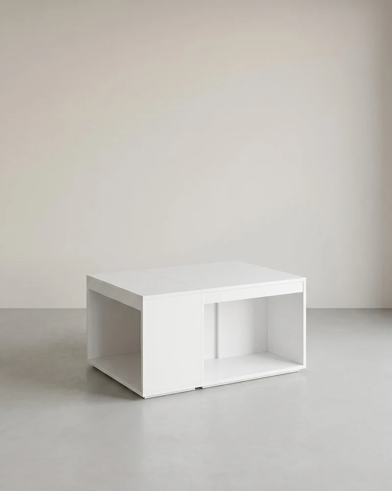 3-teiliges Couchtisch-Set – Moderne Beistelltische – Flexible Kombinationsmöglichkeiten – Mit zusätzlichem Stauraum – Holzoptik