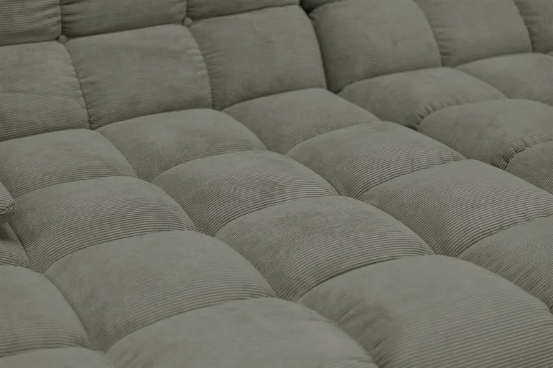 KAWOLA Big Sofa VIVIEN Feincord olivgrün