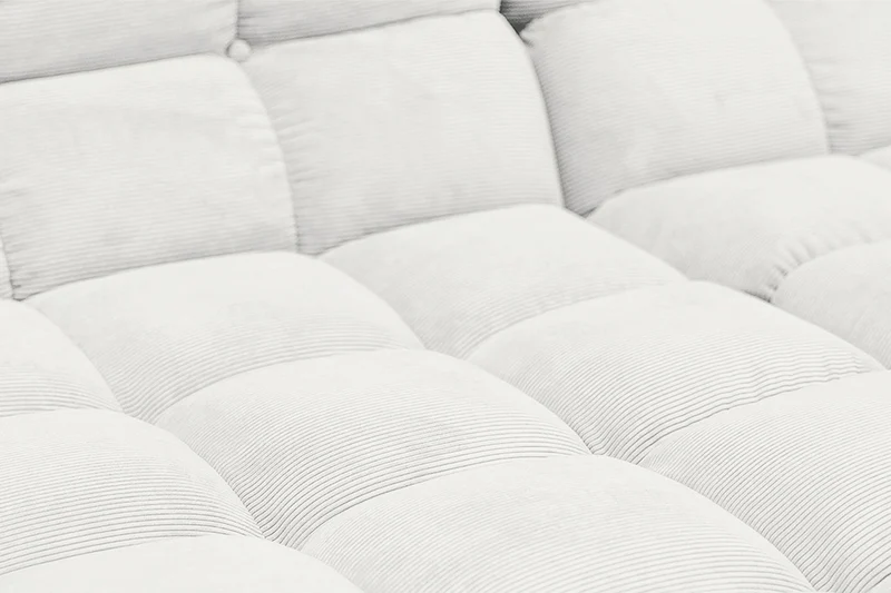 KAWOLA Big Sofa VIVIEN Feincord weiß