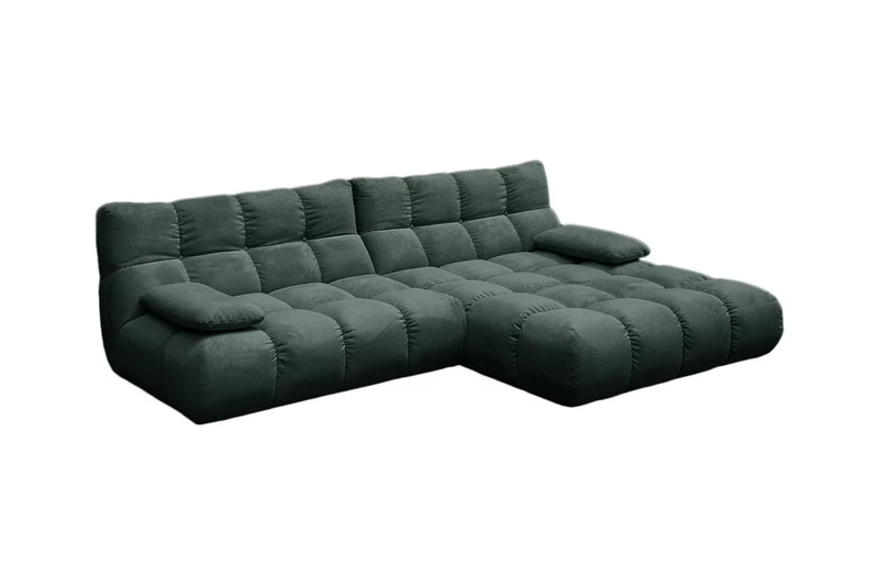 KAWOLA Sofa VIVIEN Ecksofa Feincord grün