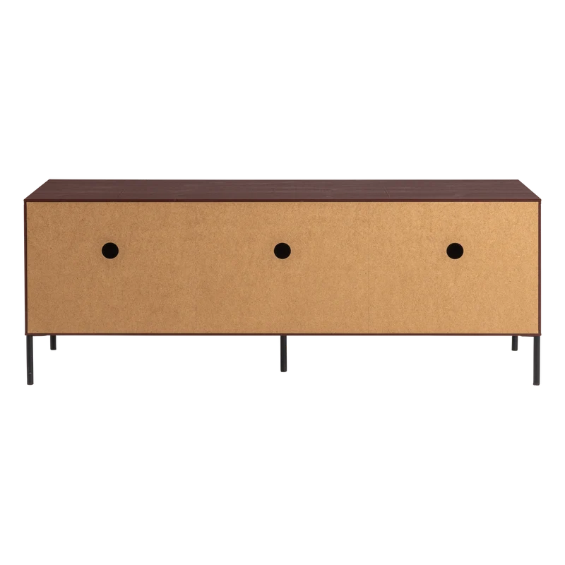 New Gravure tv-möbel 150 cm kiefer bordeauxrot