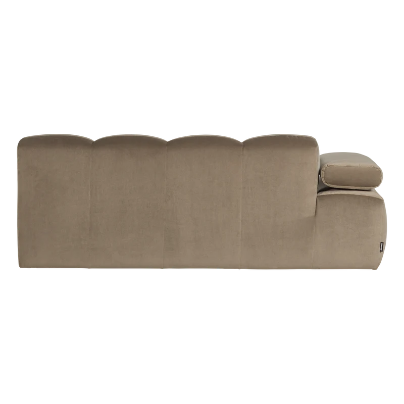 Mojo 2-Sitzer-Element Armlehne links Samt Khaki