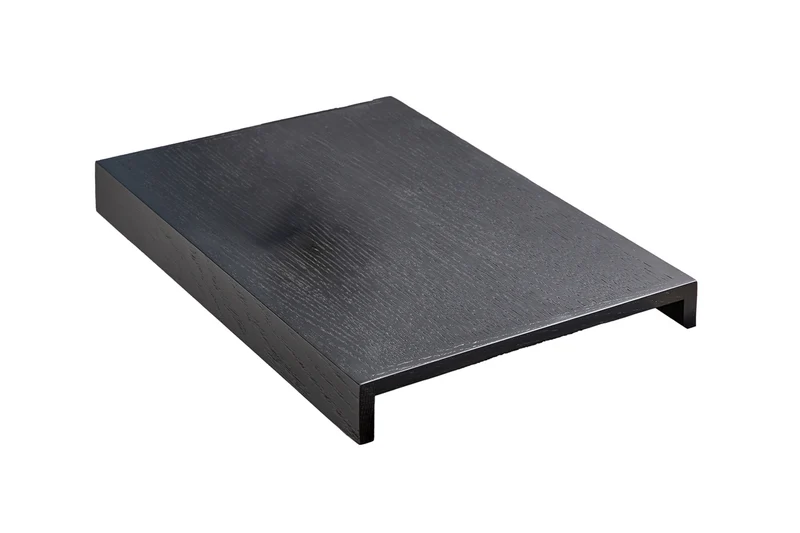 KAWOLA Holztablett MADELINE Eiche schwarz für Armlehne Sofa