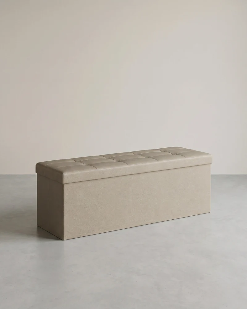 Klappbare Aufbewahrungsbank 131 Liter - Hocker - Kunstleder