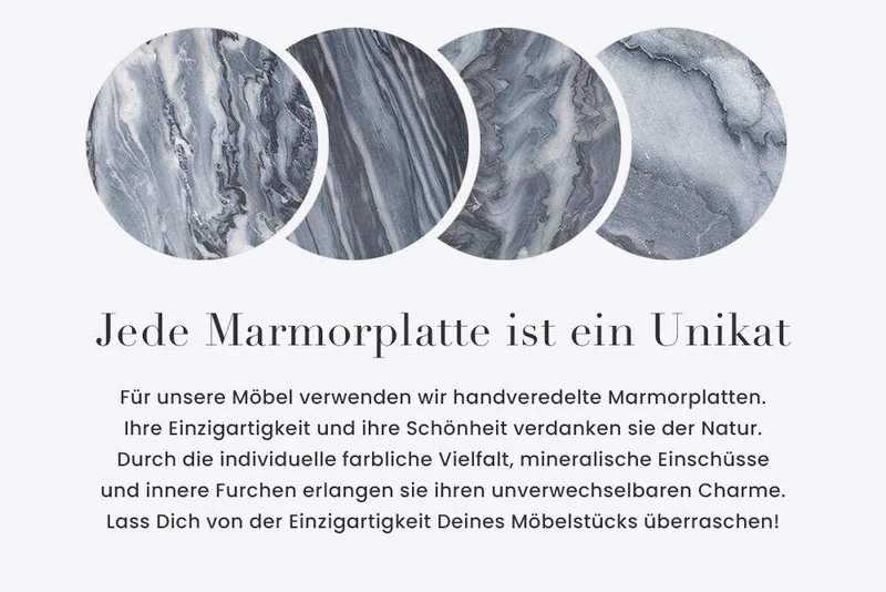 Elegantes Beistelltisch 2er Set MARMO 55cm Marmor-Dekor