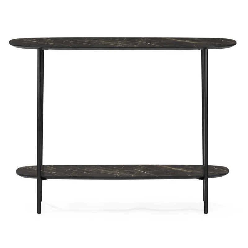Moderne Design Konsole MARMOL 100cm schwarz Marmor-Optik