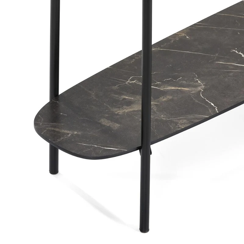 Moderne Design Konsole MARMOL 100cm schwarz Marmor-Optik
