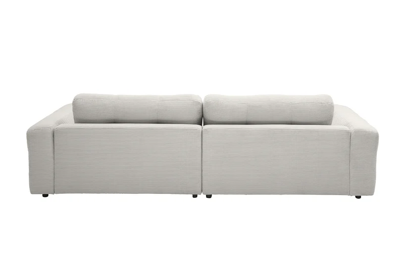 KAWOLA Sofa MIKA Ecksofa Cord hellgrau