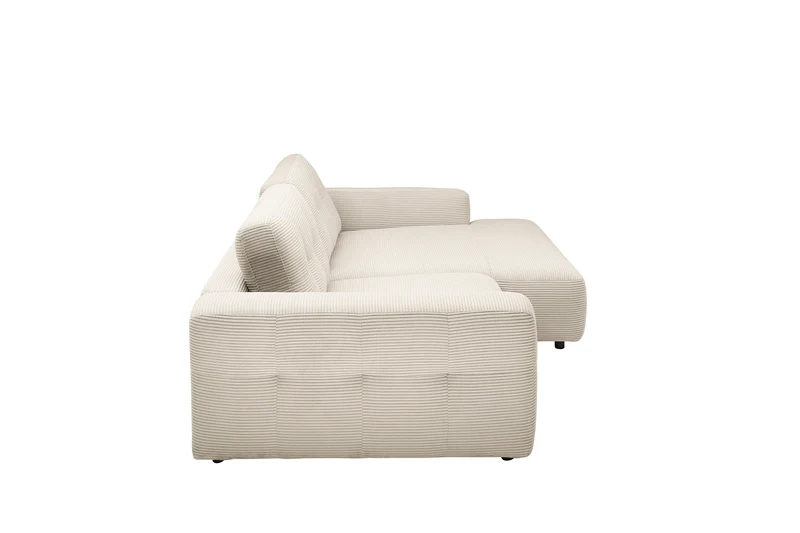 KAWOLA Sofa MIKA Ecksofa Cord cremeweiß