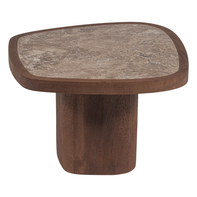 Granu Couchtisch Marmor/Mangoholz Braun