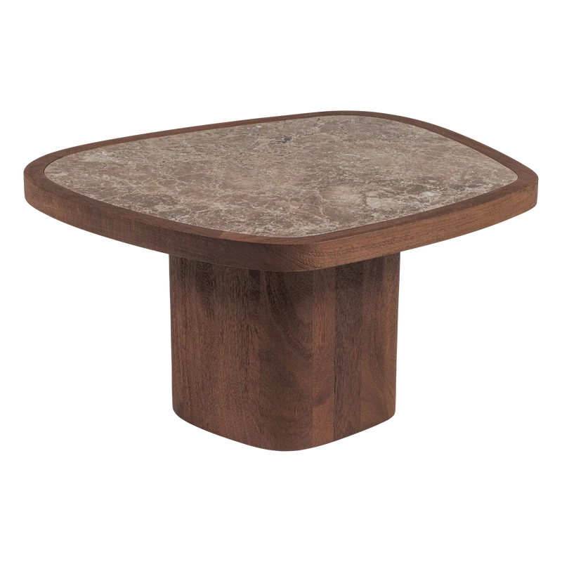 Granu Couchtisch Marmor/Mangoholz Braun