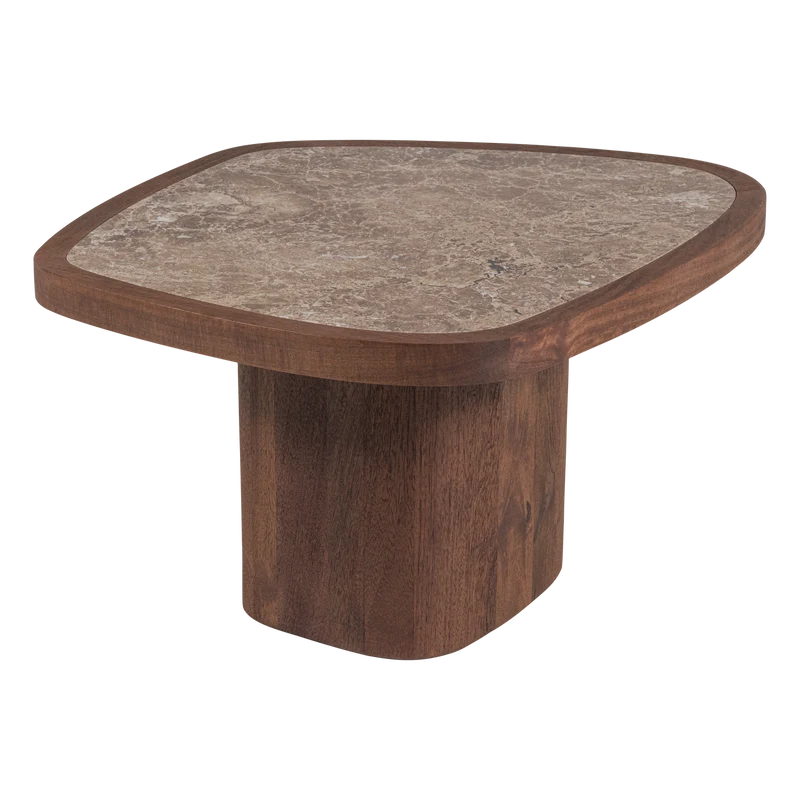 Granu Couchtisch Marmor/Mangoholz Braun