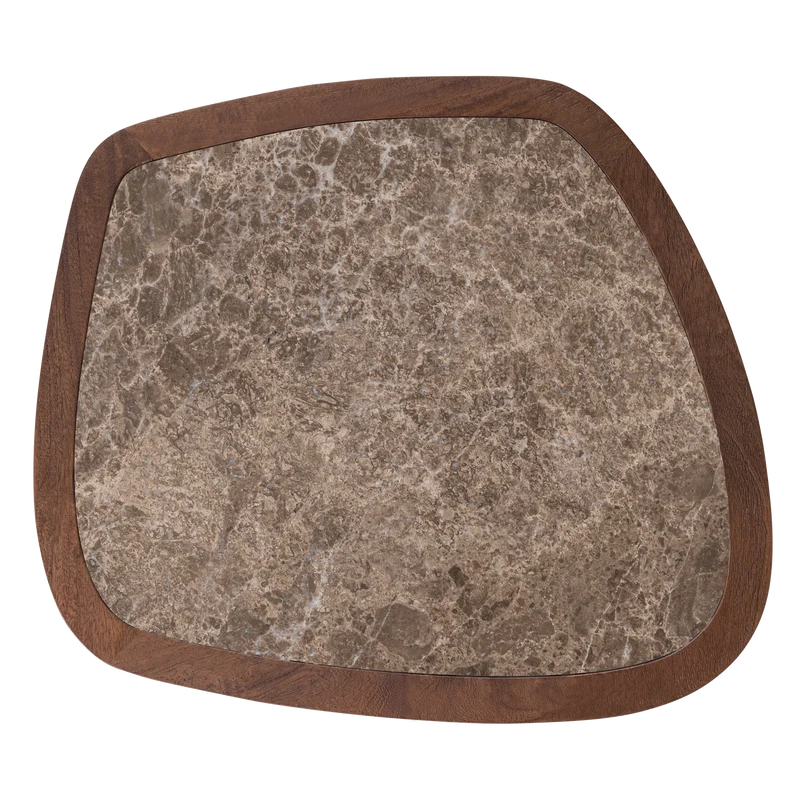 Granu Couchtisch Marmor/Mangoholz Braun