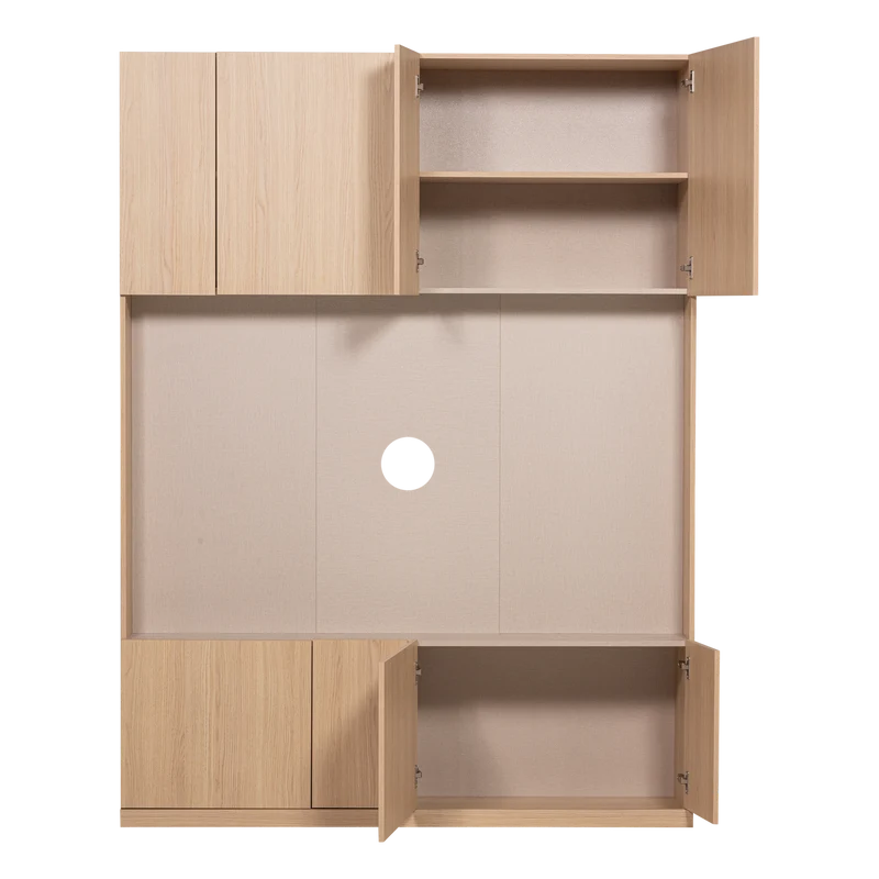 Build TV-Ablageschrank 160 cm Eichendekor Natur