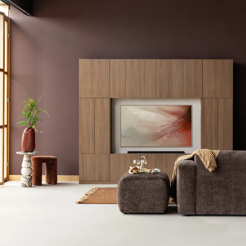 Build TV-Ablageschrank 160 cm Eichendekor Braun