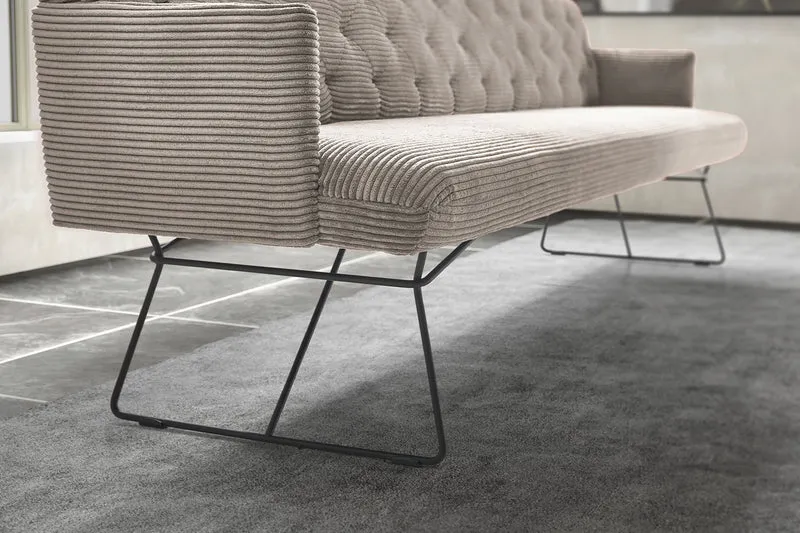 KAWOLA Esszimmerbank CHARME Cord steingrau