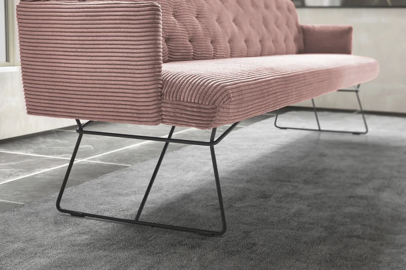KAWOLA Esszimmerbank CHARME Cord rosa