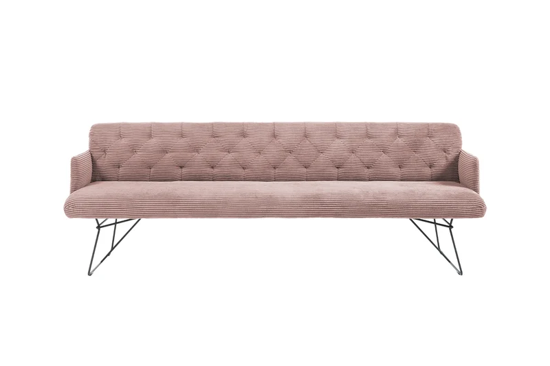 KAWOLA Esszimmerbank CHARME Cord rosa
