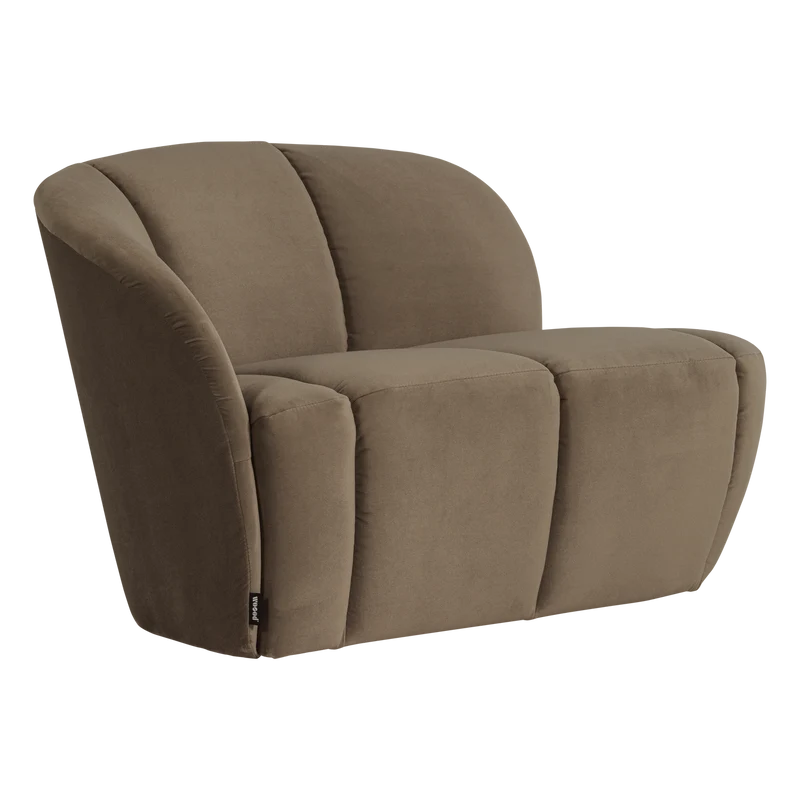 Mojo 2-Sitzer Bank links Samt Taupe