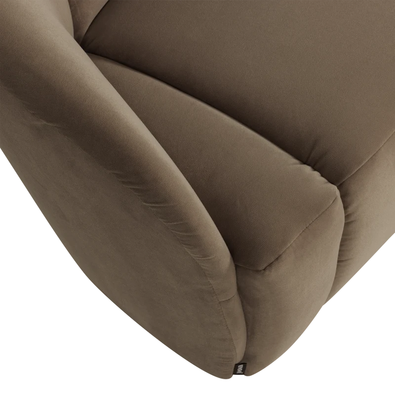 Mojo 2-Sitzer Bank links Samt Taupe