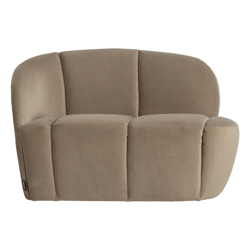 Mojo 2-Sitzer Bank links Samt Khaki