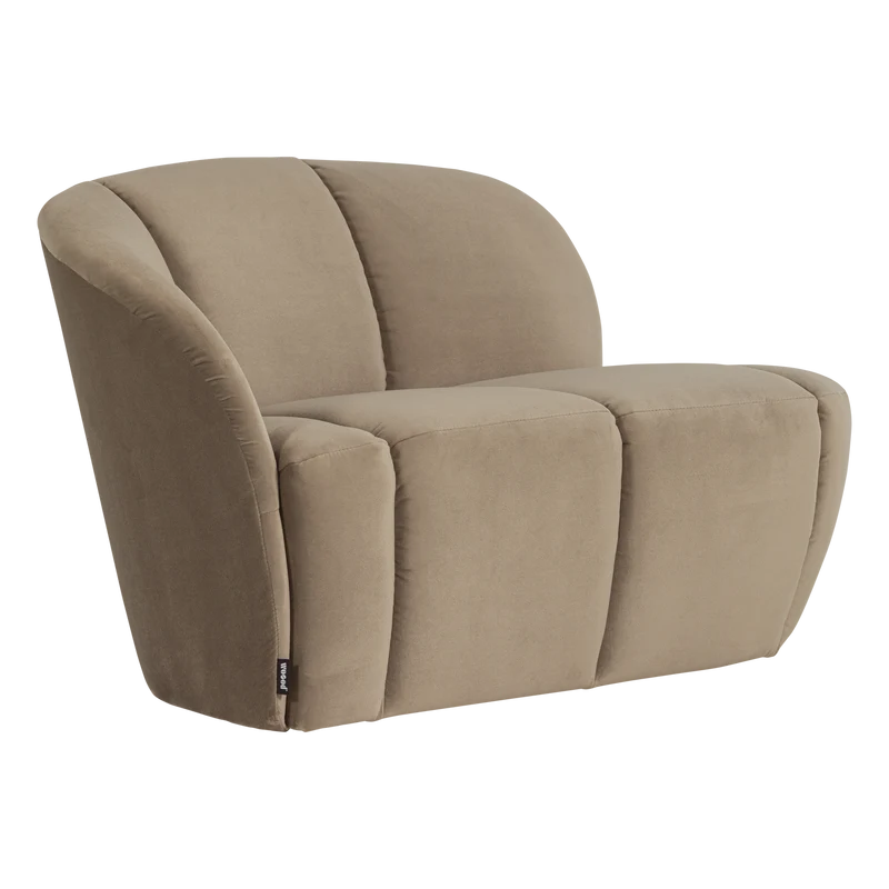 Mojo 2-Sitzer Bank links Samt Khaki