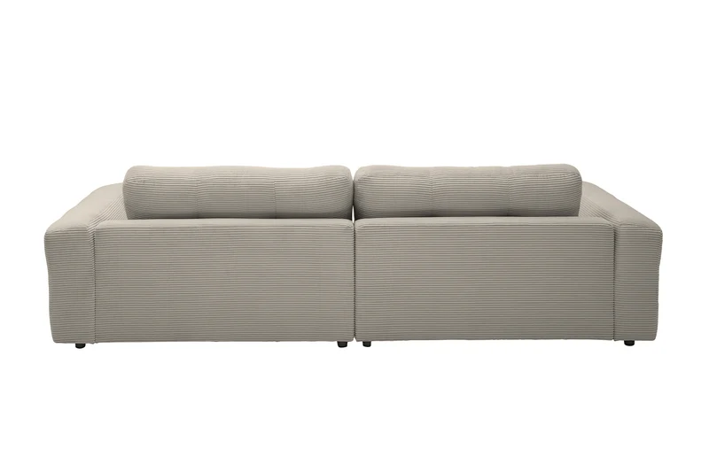 KAWOLA Sofa MIKA Ecksofa Cord steingrau