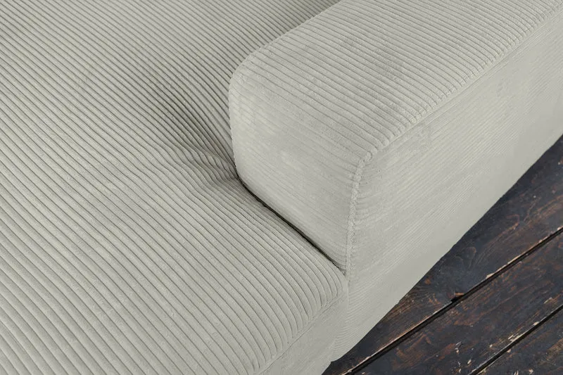 KAWOLA Big Sofa MADELINE Cord hellgrau
