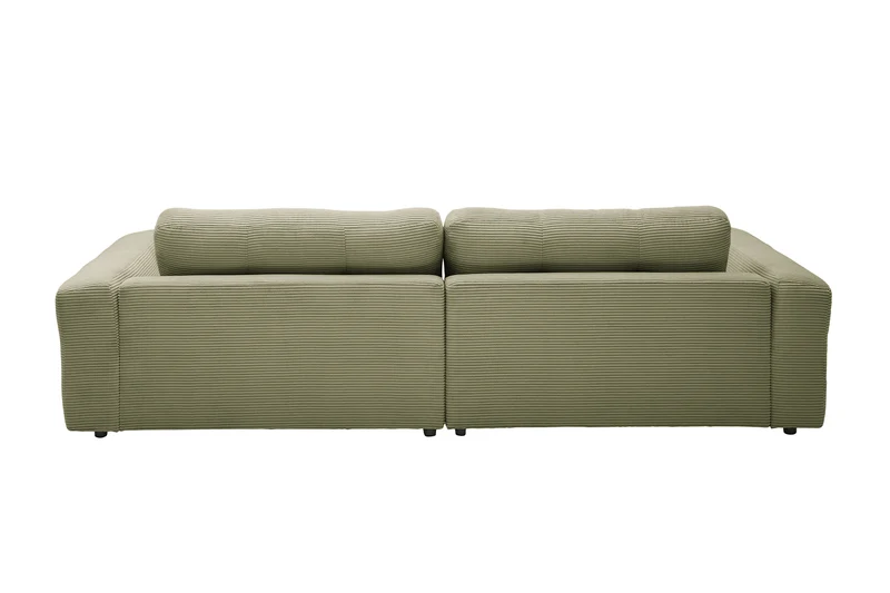 KAWOLA Sofa MIKA Ecksofa Cord olivgrün