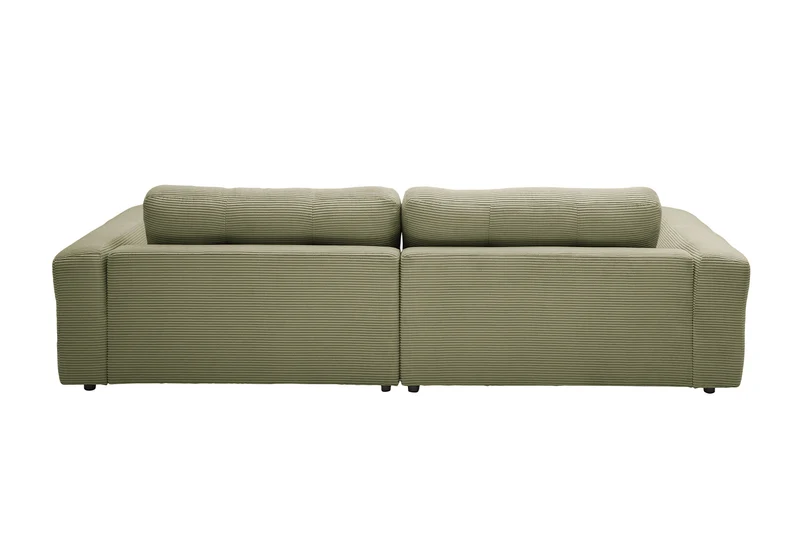 KAWOLA Sofa MIKA Ecksofa Cord olivgrün