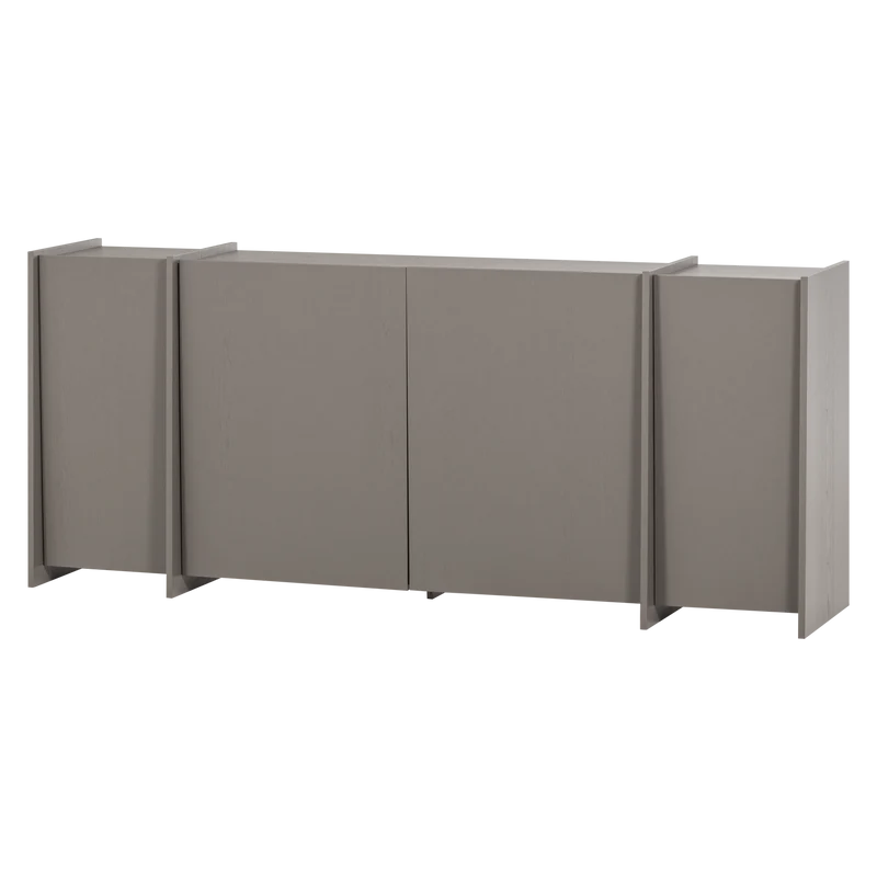 Brock kommode 200 cm asche furnier warmes grau