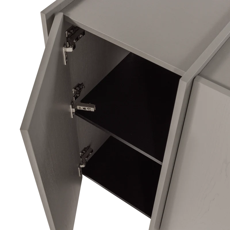 Brock kommode 200 cm asche furnier warmes grau