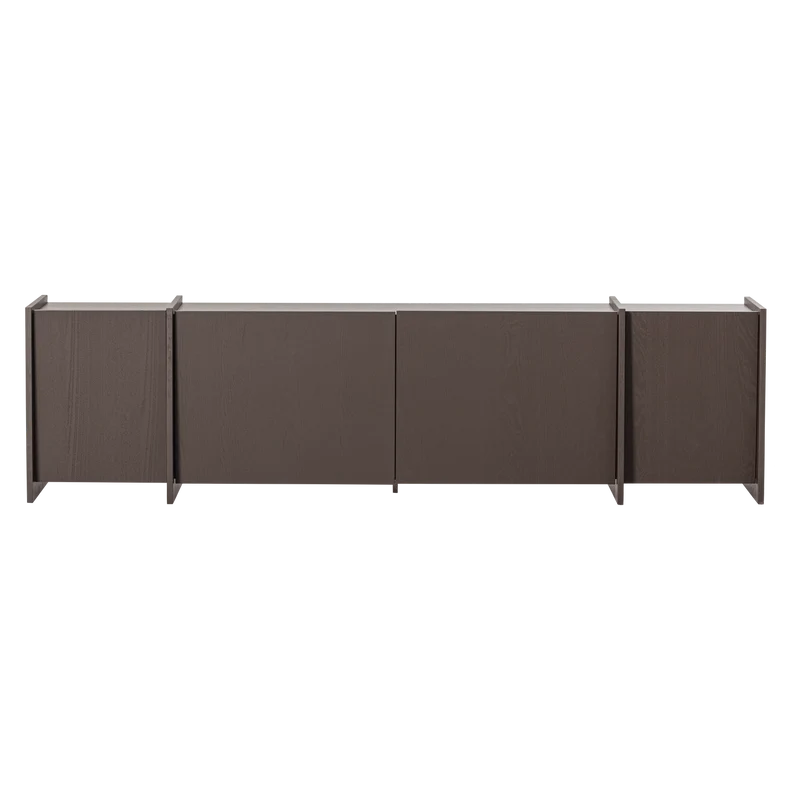 Brock tv-möbel 200 cm asche furnier mittelbraun