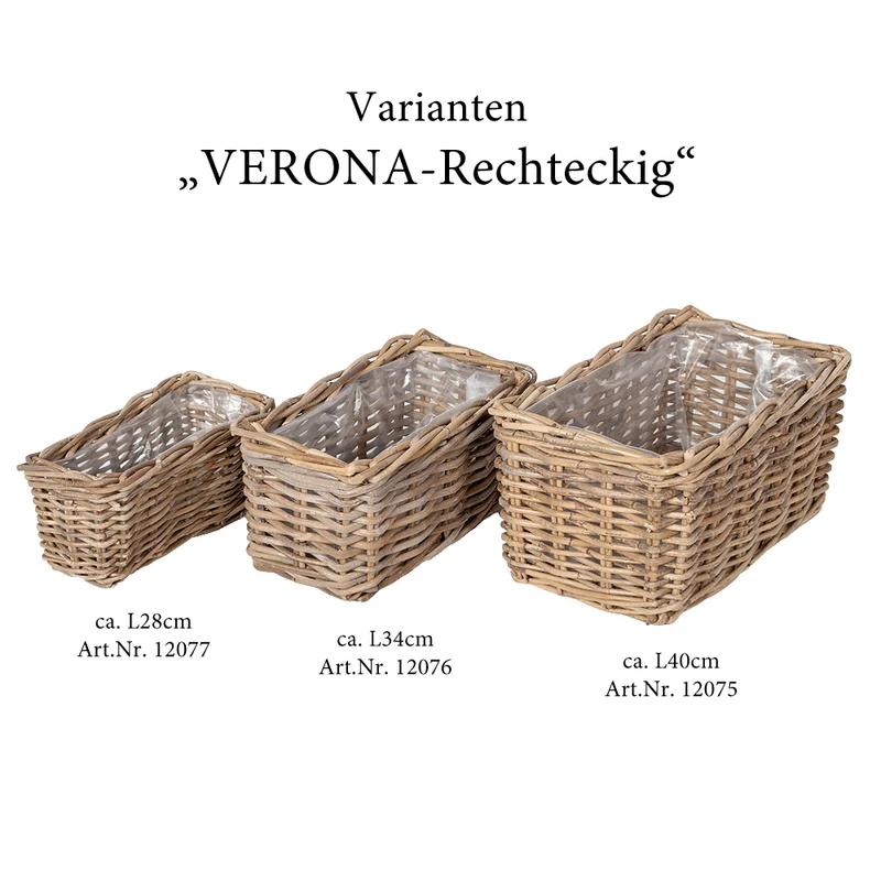 Pflanzkorb VERONA-Rechteckig ca. L34cm