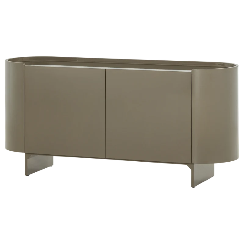 Liora TV-Möbel/Sideboard aus Hochglanzholz in Grün