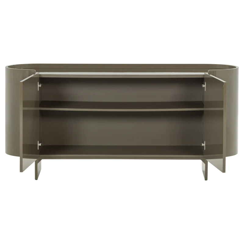 Liora TV-Möbel/Sideboard aus Hochglanzholz in Grün