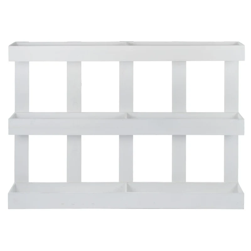 Landhaus Paletten-Regal CASA 113cm Shabby-Chic weiss Pflanzregal
