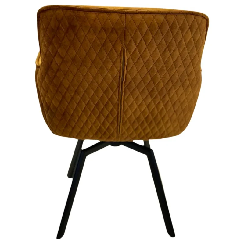 Exquisiter Drehstuhl 360° + Return-Funktion SPLENDID amber Samt